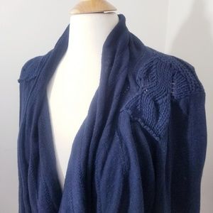 Anthropologie navy cardigan sweater